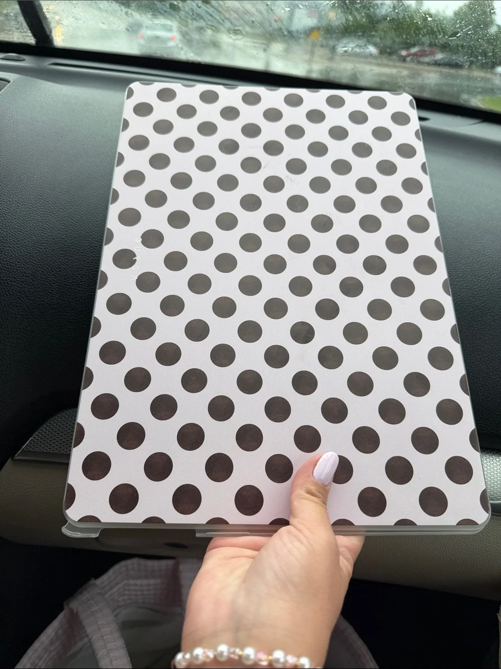 Polka Dot Mac book pro cover pink and brown